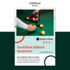 Billiard Concept Poster Mock-Up Psd