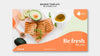 Bio & Healthy Food Concept Banner Template Psd