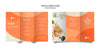 Bio & Healthy Food Concept Trifold Brochure Psd