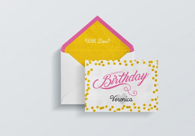 Birthday Card Mock Up Psd