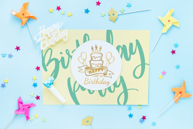 Birthday Card Mockup Psd