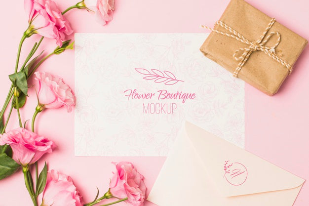 Birthday Gift With Mock-Up Card Psd