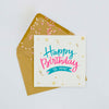Birthday Letter And Envelope With Glitter And Confetti Psd