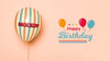Birthday Mock-Up Balloons Psd