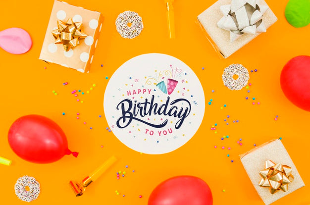 Birthday Party Celebration With Mock-Up Psd