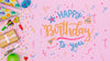 Birthday Party Decorations With Mock-Up Psd