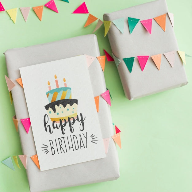 Birthday Present Mockup Psd