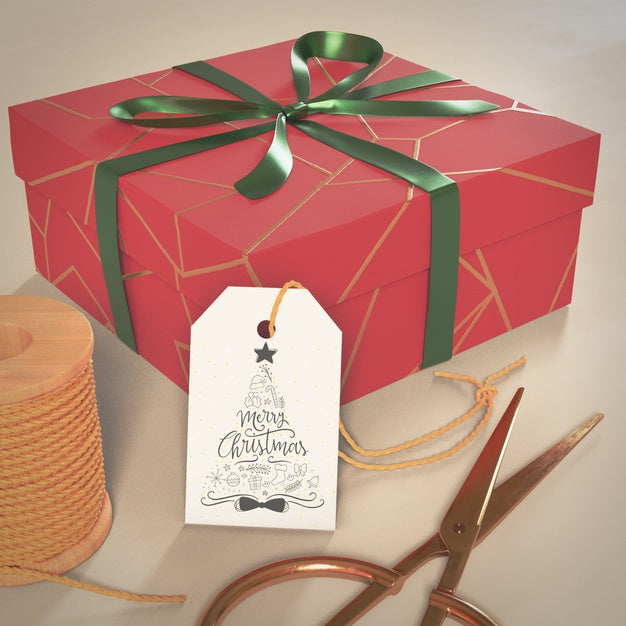 Bix Box Gift Wrapped For Christmas Psd