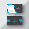Black And Blue Business Card Psd