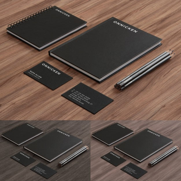 Black And Elegant Corporative Stationery Psd