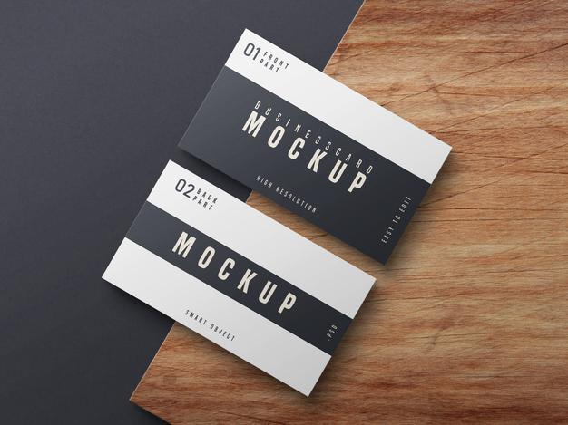 Black And White Business Card Mockup Design Psd