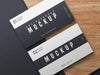 Black And White Business Card Mockup Design Psd