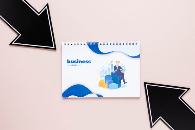 Black Arrows And Business Notebook Psd