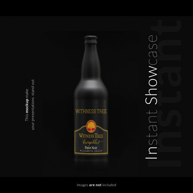 Black Bottle Mock Up Psd