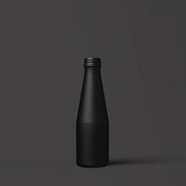 Black Bottle Template Design Psd