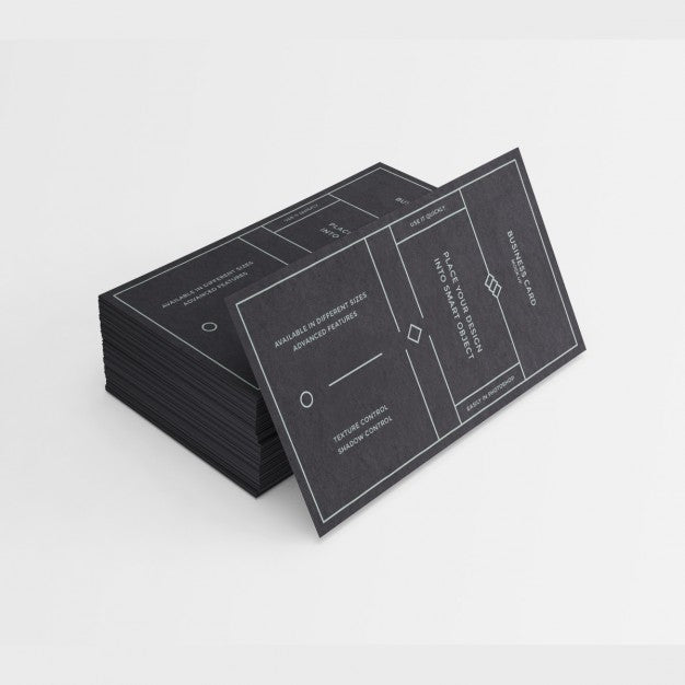 Black Business Card Design Psd