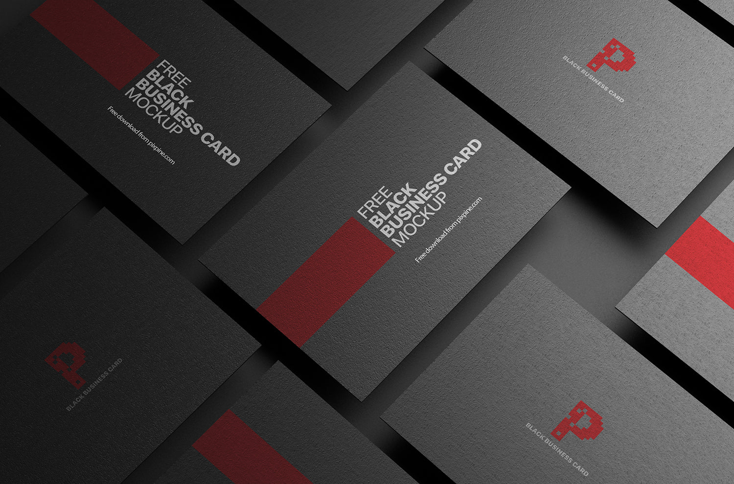 Black Business Card Mockup