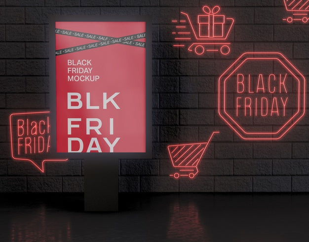 Black Friday Banner Mockup Psd