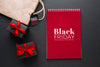 Black Friday Concept Mock-Up With Black Background Psd