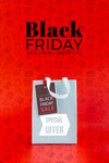 Black Friday Concept Mock-Up With Red Background Psd