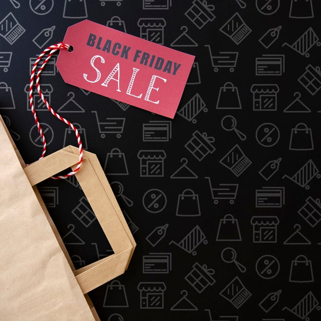 Black Friday Concept With Black Background Psd