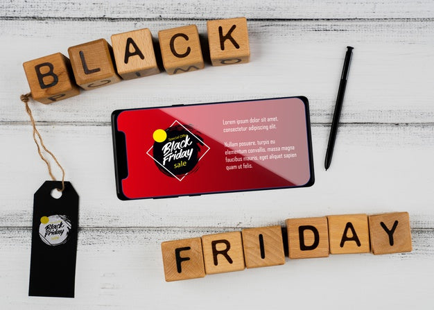 Black Friday Concept With Mock-Up Smartphone Psd