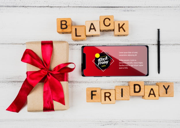 Black Friday Concept With Mock-Up Smartphone Psd