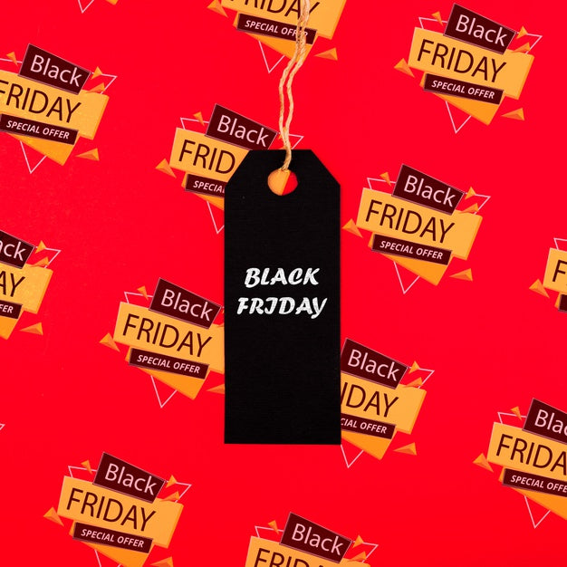 Black Friday Concept With Price Tag Psd