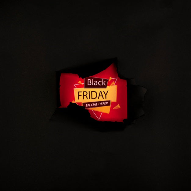 Black Friday Concept With Ripped Background Psd