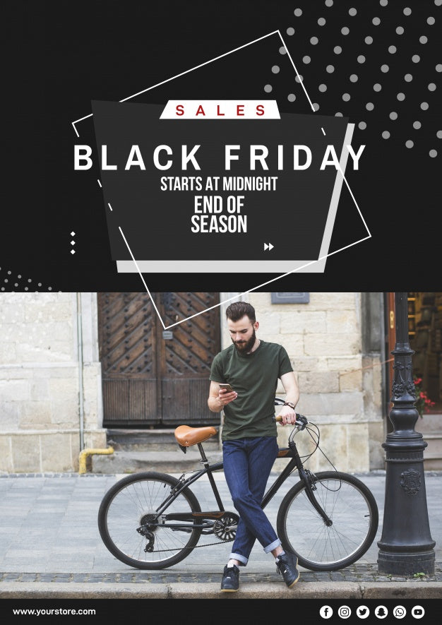 Black Friday Cover Mockup With Image Psd