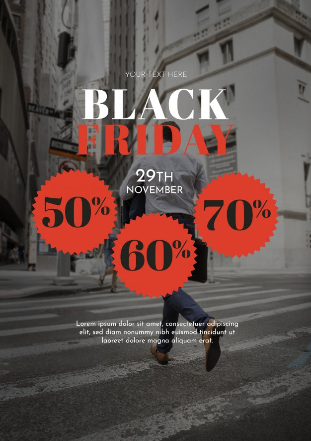 Black Friday Cover Mockup With Image Psd