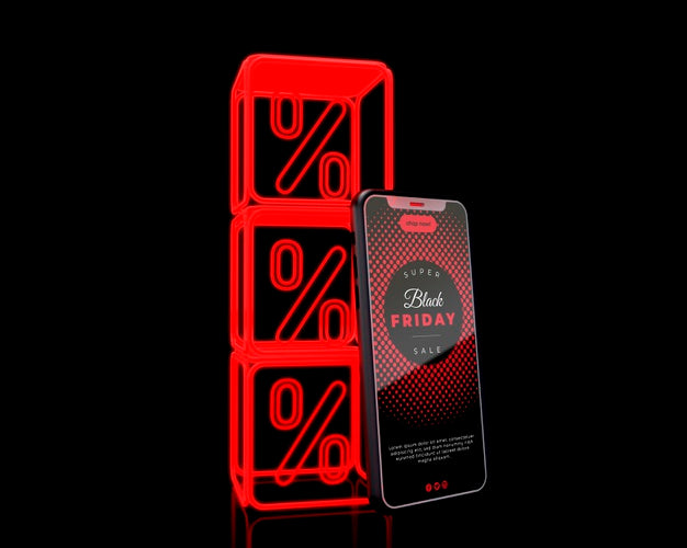 Black Friday Day With Discounts At Devices Psd