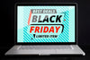 Black Friday Laptop Mock-Up Concept Psd