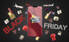 Black Friday Mobile On Sale Mock-Up Black Background Psd