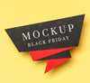 Black Friday Mock-Up Black And Red Banner Psd