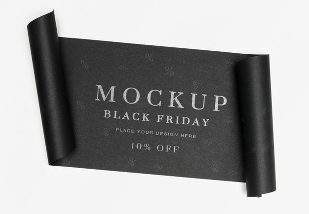 Black Friday Mock-Up Black Banner Psd