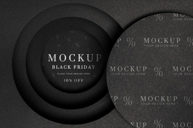 Black Friday Mock-Up Circular Layers Psd