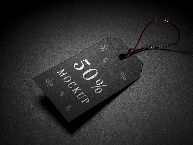 Black Friday Mock-Up Discount Price Tag Psd