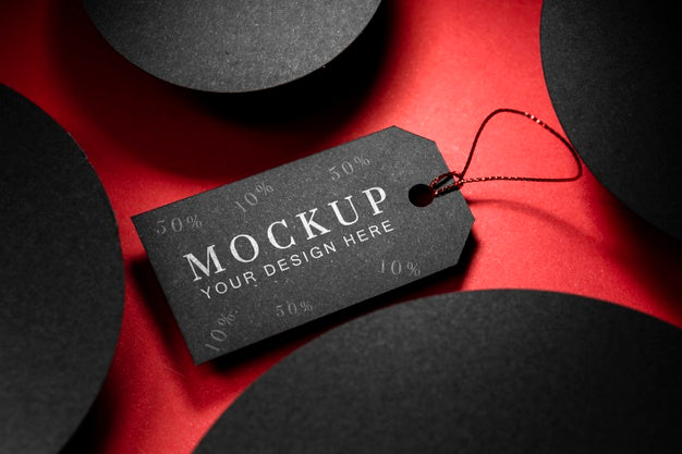 Black Friday Mock-Up On Red Background Psd