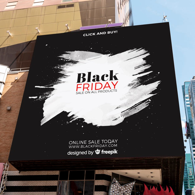 Black Friday Mock-Up Outdoors Psd