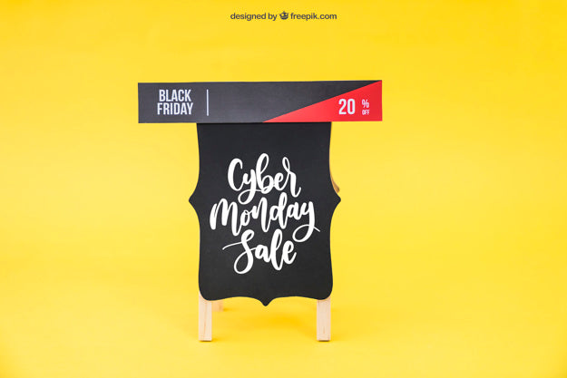 Black Friday Mockup With Banner Psd
