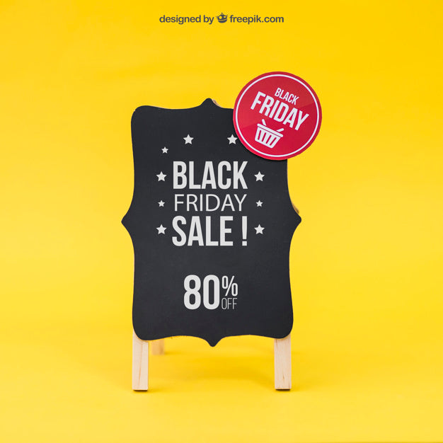 Black Friday Mockup With Board Psd