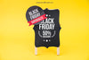 Black Friday Mockup With Round Label Psd
