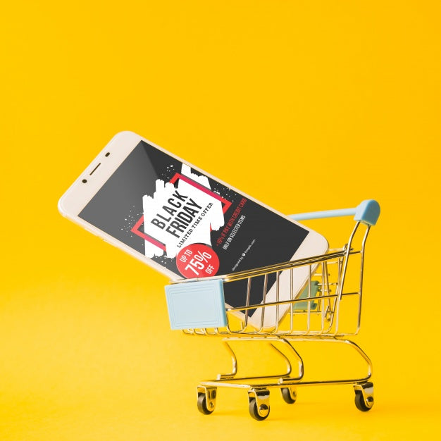 Black Friday Mockup With Smartphone Psd