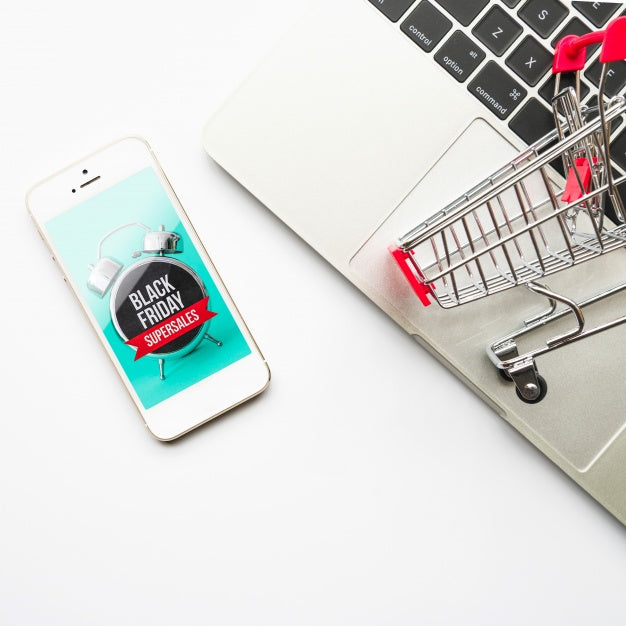 Black Friday Mockup With Smartphone Psd