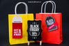 Black Friday Mockup With Two Bags Psd