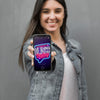 Black Friday Mockup With Woman Holding Smartphone Psd