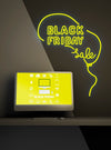 Black Friday Sales Background With Pc Mock-Up Psd