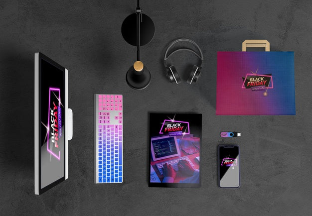 Black Friday Scene Creator Concept Mock-Up Psd