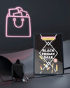 Black Friday Tablet Mock-Up With Pink Neon Lights Psd